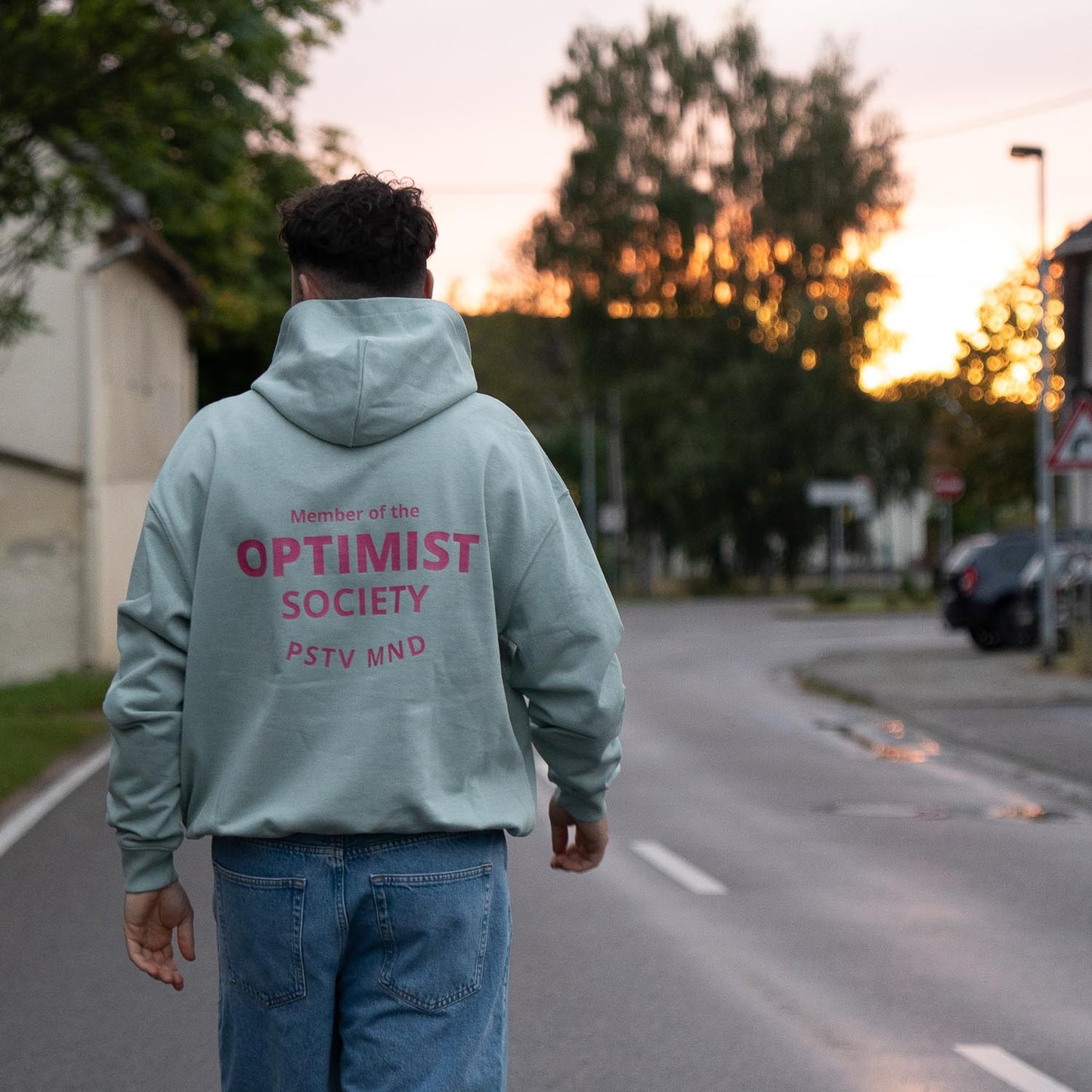 Member of the Optimist Society. Boxy Hoodie