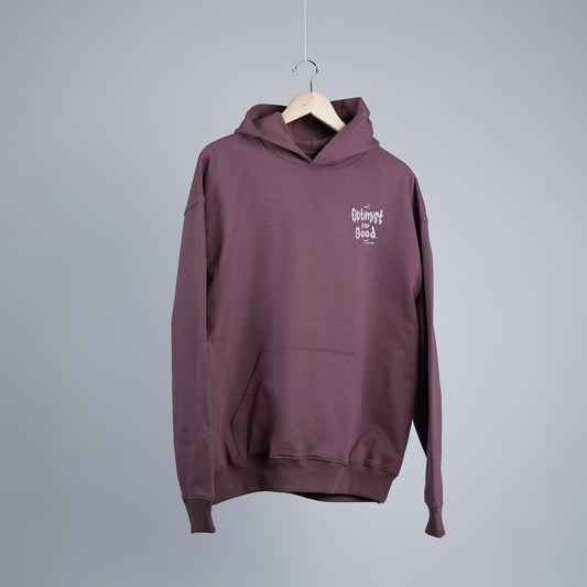 Optimist for Good. Boxy Hoodie in Mocha