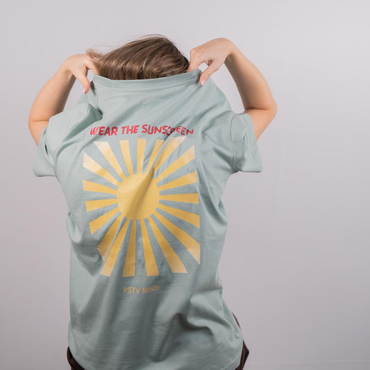 Wear the sunscreen. Basic T-Shirt