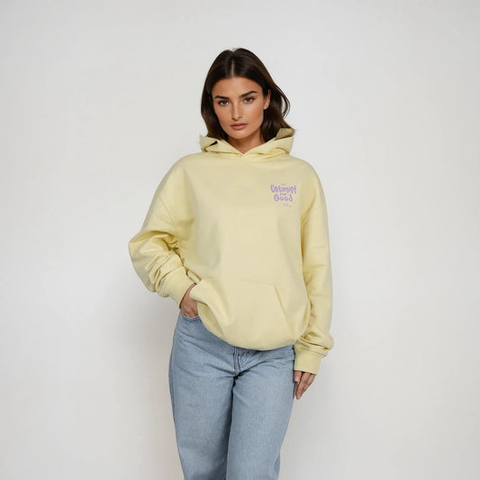 Optimist for Good. Boxy Hoodie in Butter Yellow