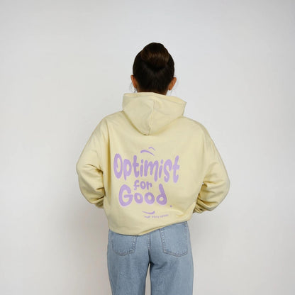 Optimist for Good. Boxy Hoodie in Butter Yellow