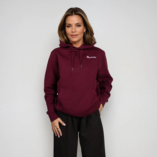 Optimist. Classic Hoodie in Rich Wine Red