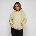Stay Positive. Boxy Hoodie in Butter Yellow.