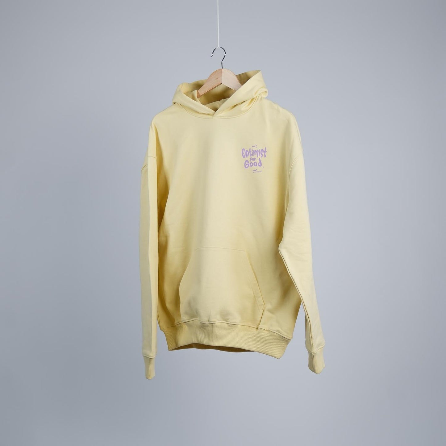 Optimist for Good. Boxy Hoodie in Butter Yellow