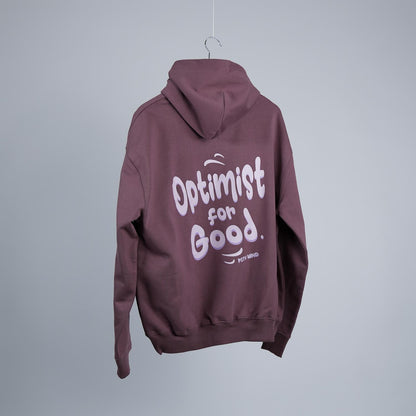 Optimist for Good. Boxy Hoodie in Mocha