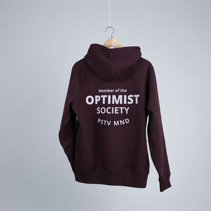 Member of the Optimist Society. Classic Hoodie in Mahagony Brown