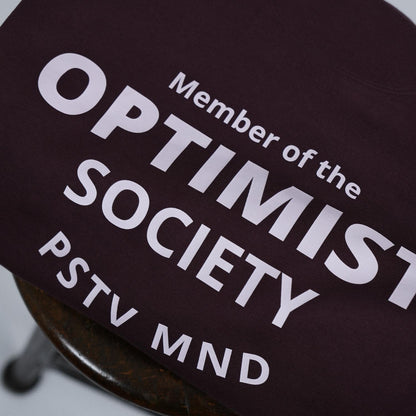 Member of the Optimist Society. Classic Hoodie in Mahagony Brown