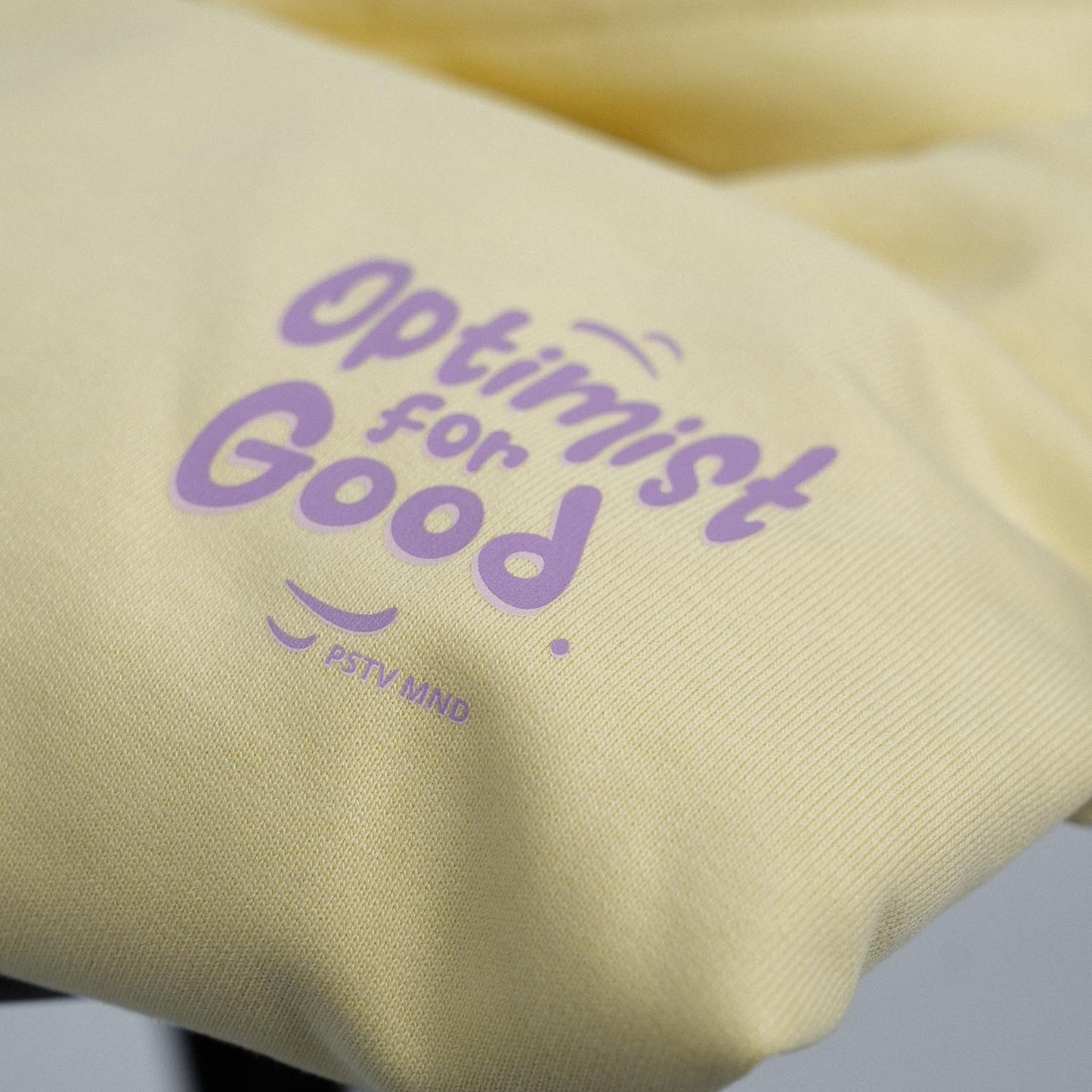 Optimist for Good. Boxy Hoodie in Butter Yellow